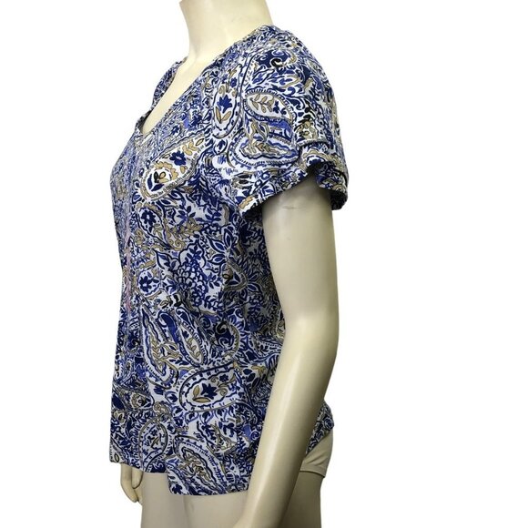 RAFAELLA Ladies Knit V-Neck Top MD new with tag‎ - Picture 1 of 6